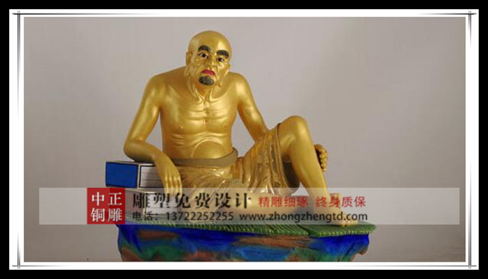 鑄銅十八羅漢雕塑