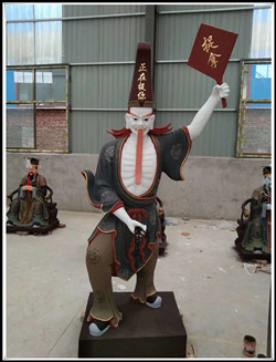 黑無常雕塑|鑄銅黑無常雕塑