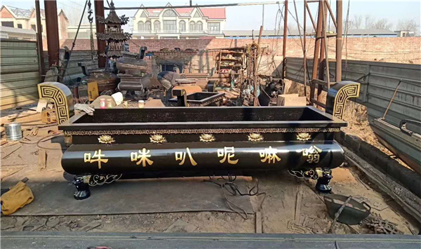 鑄銅平口長(zhǎng)方香爐