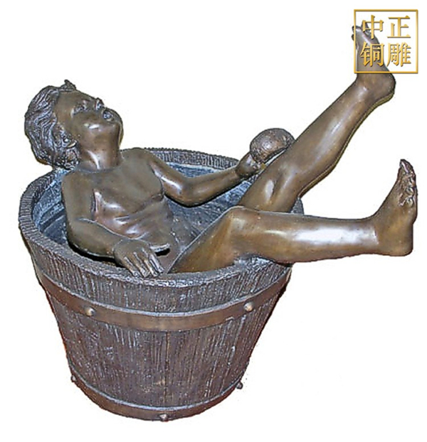 小孩洗澡銅像價格