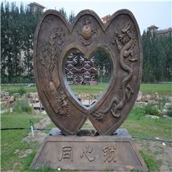 同心鎖雕塑|大型同心鎖銅像