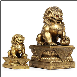 銅獅子擺件工藝品