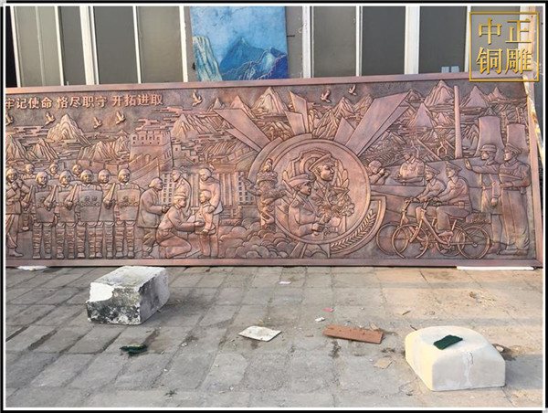 學(xué)校浮雕仿銅制作