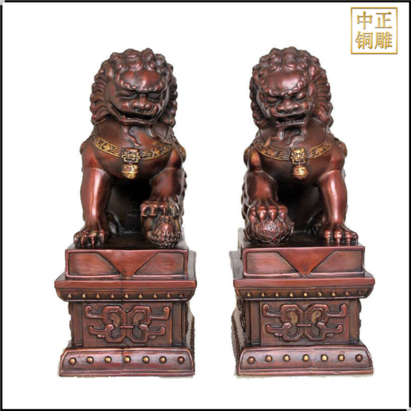 精品銅獅子擺件