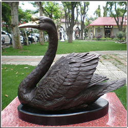 園林銅天鵝擺件