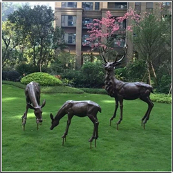 小區(qū)景觀銅鹿雕塑