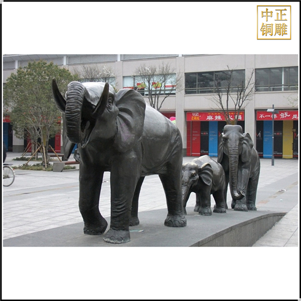 吉祥如意銅大象雕塑