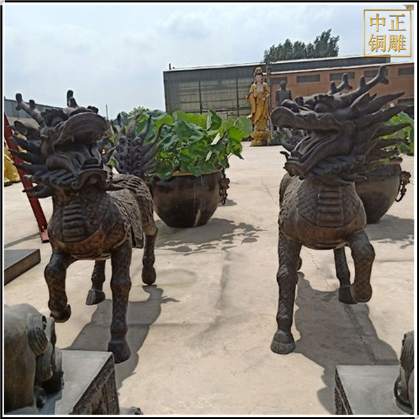 鎮宅一對銅麒麟