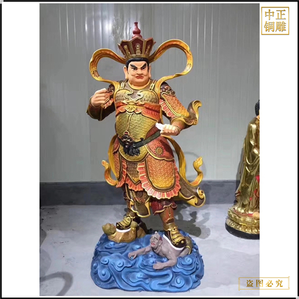 1.8米彩繪四大天王銅像