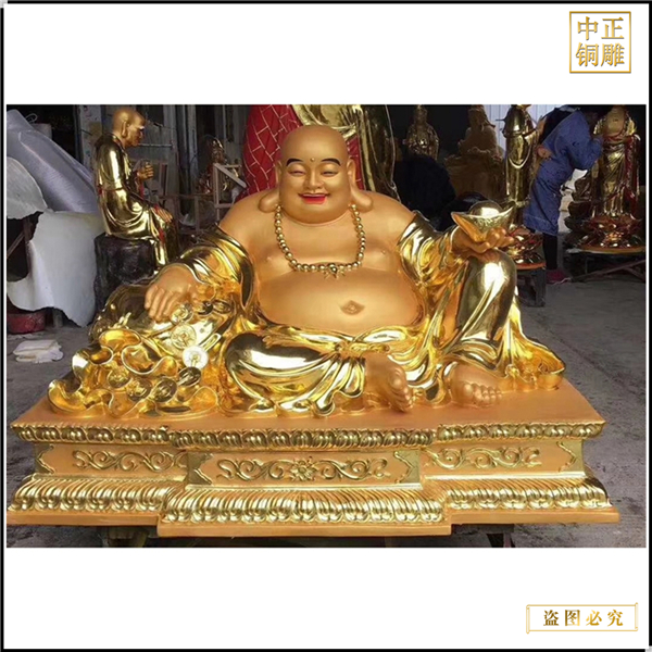 2米彌勒佛銅像制作