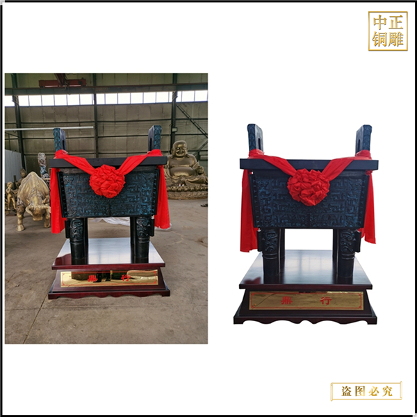 制作純銅寺廟刻字銅鼎