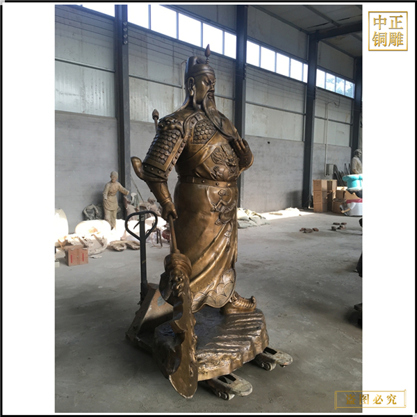 大型鑄銅關公擺件