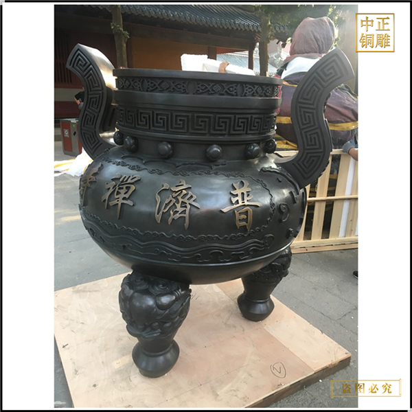 大型銅香爐擺件
