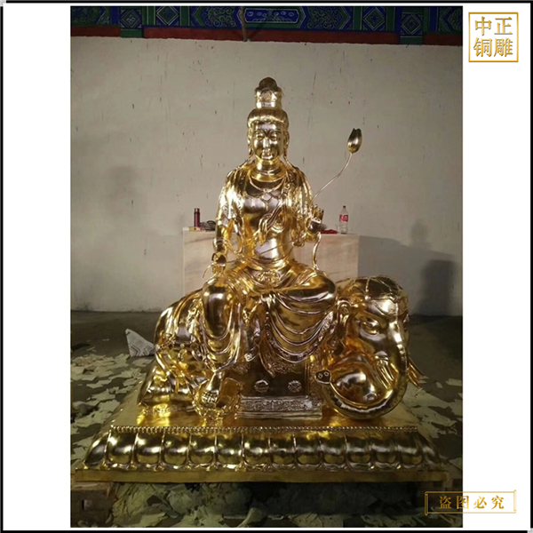 2米文殊普賢銅像定做