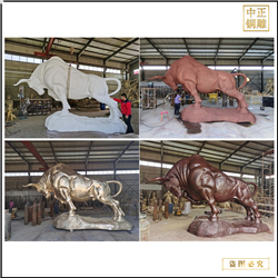 大號(hào)開(kāi)荒銅牛擺件