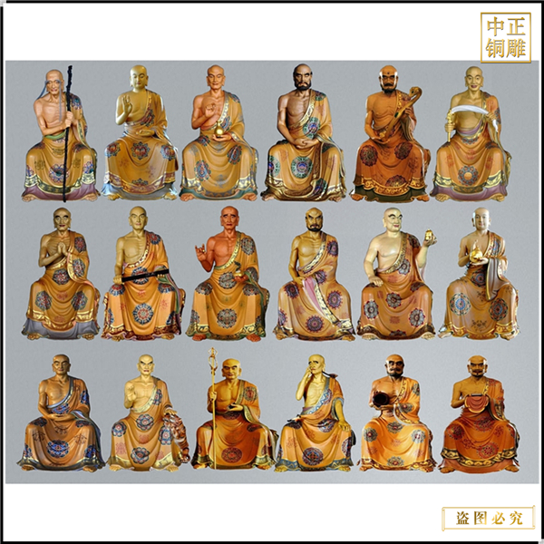 景區(qū)十八羅漢銅雕塑