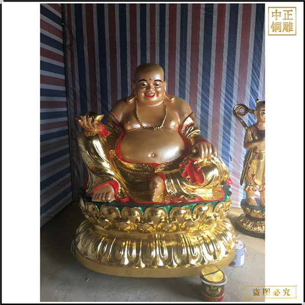 寺廟彌勒佛銅像定制設計