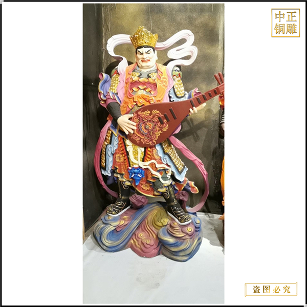 彩繪站像四大天王佛像