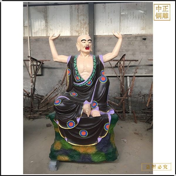 鑄銅十八羅漢雕像