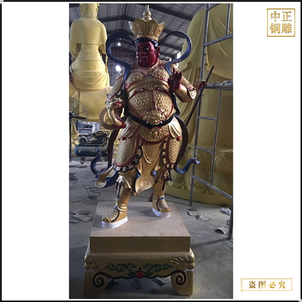 銅雕四大天王護法神銅佛像