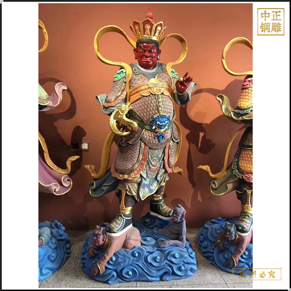 四大天王佛像一套純銅擺件